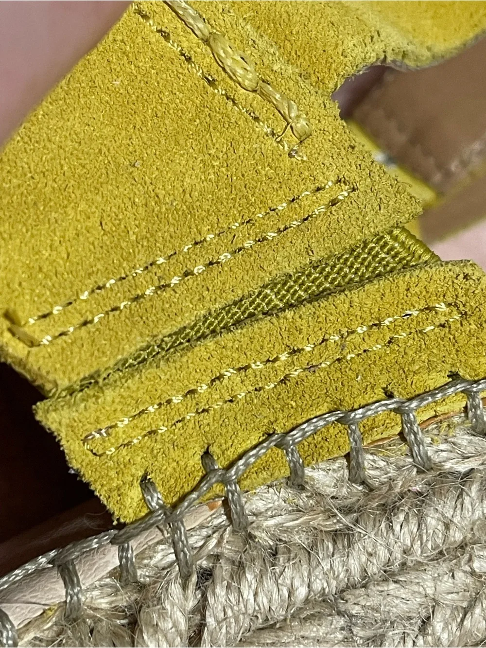 Mauri Yellow Suede Espadrille Platform Sandals